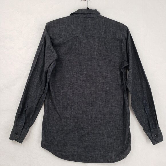 Philipp Plein Homme Shirt Mens Medium Gray Long Sleeve Button Up Textured Casual - Picture 4 of 10